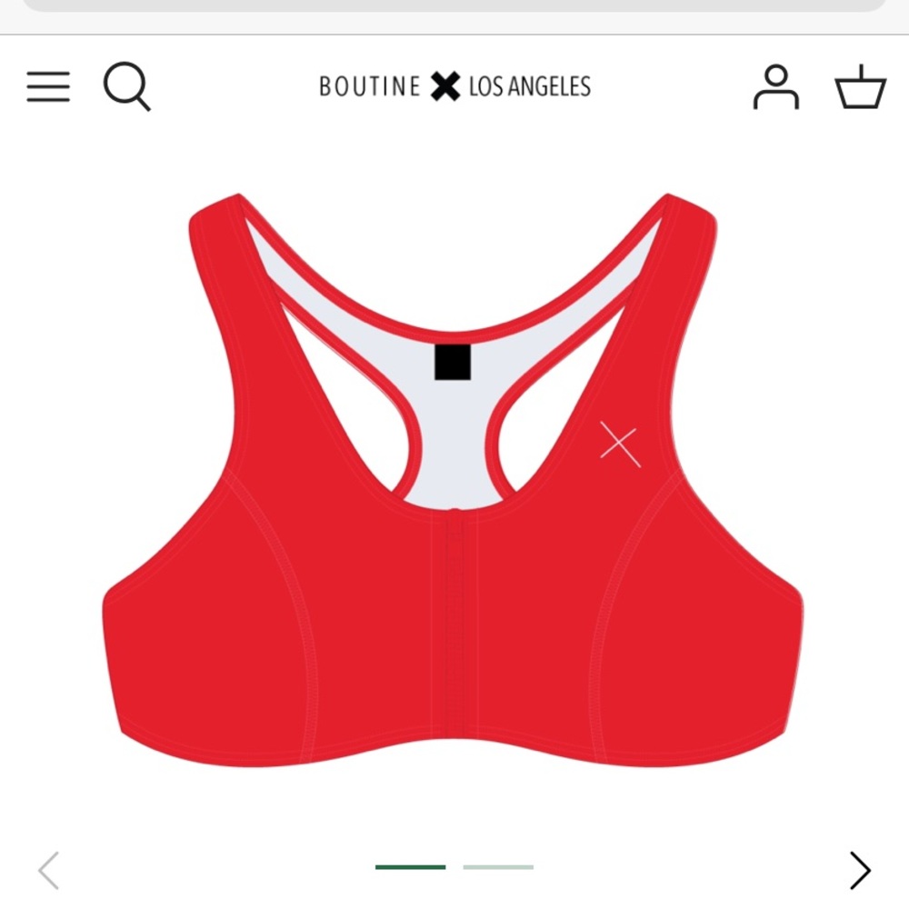 Boutine LA Rose Red Zipper Top
